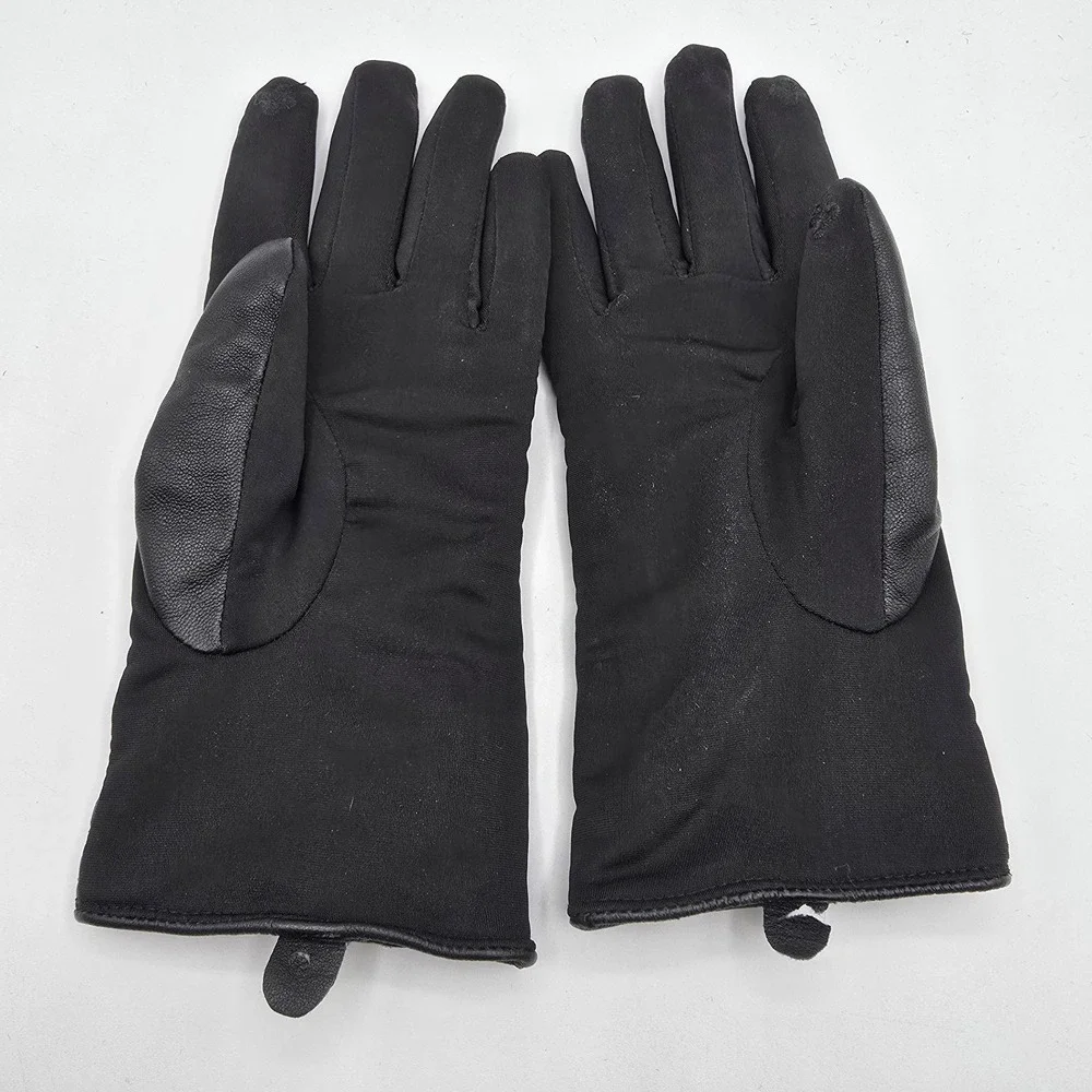 Vintage Black Soft Leather Woman's Gloves One Size